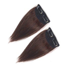 HIYE Hair Extensions Hairpiece 100% Human Hair Partial Wig, Point Wig, Hair Enhancement, Side Plush, Volume Up, One Touch, Whole Cover (5.9 inches (15 cm) Maroon