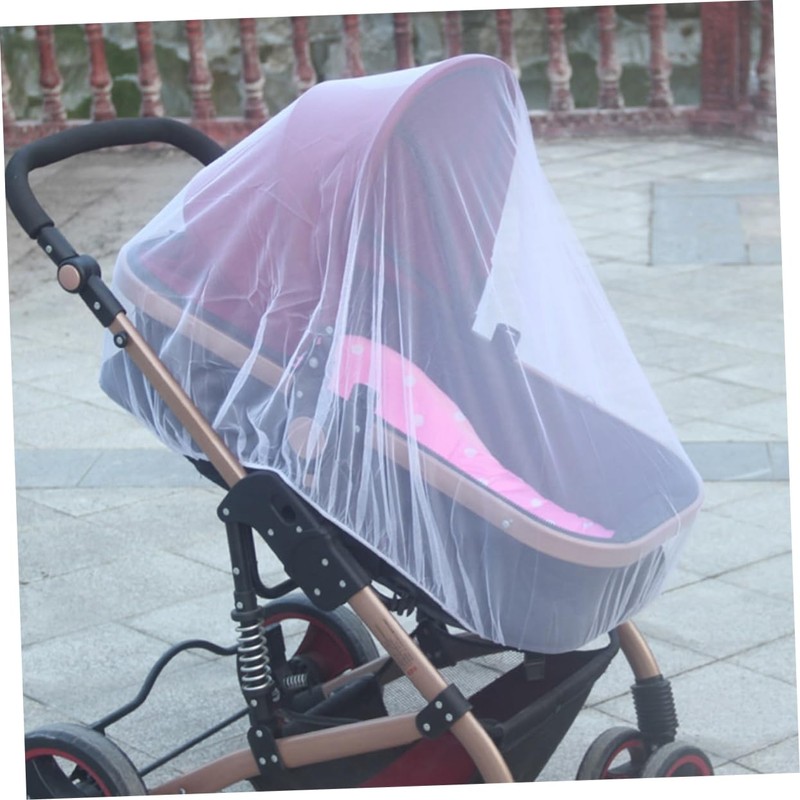 Totority Head Support Stroller Net Full Cover White Encryption Net
