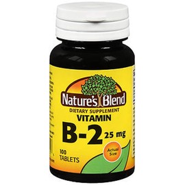 Nature's Blend Vitamin B2 Riboflavin 100 Count Essential B Vitamin for Cell Respiration