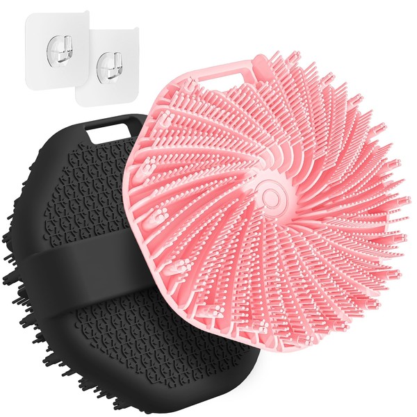 Manmihealth ManmiHealth 2 PCS Silicone Body Scrubber Shower Brush, Upgrade