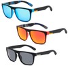 Yuannee Mens Sunglasses,3 PCS Driving Sun Glasses UV Protection Square