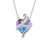 MEDWISE Snake Crystal Necklace 925 Sterling Silver Crystal Necklace Pendant
