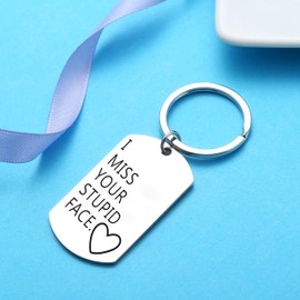 Funny Gifts For Men Women Couple Keyring Boyfriend Girlfriend Gift Husband Gift Wife Keychain Valentine Day Gifts for Girlfriend Anniversary Birthday Gifts for Her Him(I Miss Your)