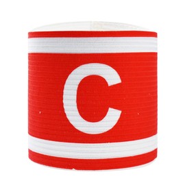 VerteLife Captain Band Player's Armband for Football and Rugby, Adjustable Bracelet, Captain Bracelet, Captains Bracelet for Adults and Children, One Size / Red