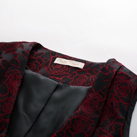 Belle Poque Womens Suit Vest Lapel Collar Racerback Waistcoat Vest Blazer Dressy