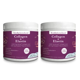 Body Kitchen- Colágeno y 250 mg Elastina Suplemento para Ayudar a los Signos del Envejecimiento, Apoyar la Salud y Elasticidad de la Piel, Fe         