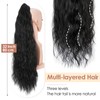 TESS Ponytail Extensions, 80 cm, Natural Black, Corn Wave Braid