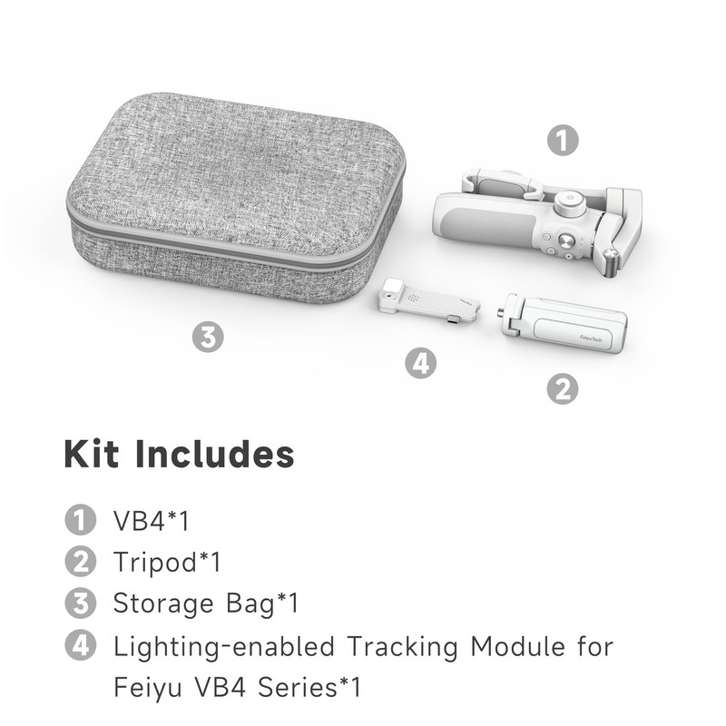 FeiyuTech VB 4 Kit - Smartphone Gimbal with 8.4''Extendable Rod,Bag,