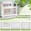 White Magazine Holder, Metal Magazine Rack Floor, Magazine Storage Basket,
