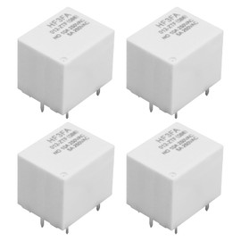 OTOTEC 4pcs HF3FA 012-ZTF Small Power Relay 5 Pin Power Relay DC 12V 10A 250V Suitable for Home Automation Industrial Control Security System