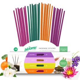 bloome 32pk Incense Sticks Multipack for Yoga, Meditation or Relaxation | Insencents Sticks | Mood Setting Insense Sticks Kit | Incense Sticks Set | Insence | Insencensticks | Incence | Relaxing Spa