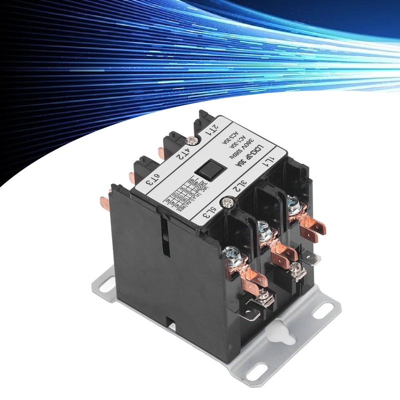 LCK3 3P 30A AC Contactor Heat Resistant PP Shell Silver