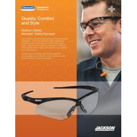 Kimberly-Clark Jackson 25688 V30 Nemesis Safety Glasses, Smoke Mirror Lens, 12 Pack