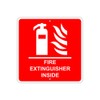 Fire Extinguisher Inside Caution Aluminum Metal 12x12 Sign