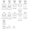 Butterick Patterns B5624 Size NB0 NB-Small-M Infants Dress Jumper Romper