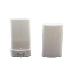 TOPWEL 10pcs 15ml Deodorant Containers White Empty Plastic Oval Lip Balm Tubes