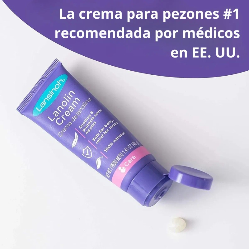Lansinoh Crema Para Pezones 40 G Lanolina 100 % Natural