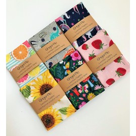 Lunchbox Small Kids Napkins, Pick Your Prints, 12x12 inches, Cotton Single Ply Napkins, Set of 6