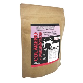 FRUCTAGAVE Péptidos Bioactivo de Colágeno Hidrolizado Puro + Prebiotico 500 g Sabor Natural