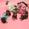 4Pcs/Set Mini Cute Puppy Dog Statue Sculpture Ornaments Resin Craftwork
