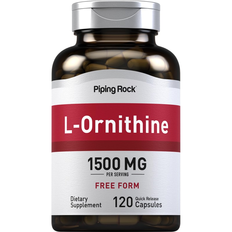 Piping Rock L-Ornithine Supplement | 1500 mg | 120 Capsules