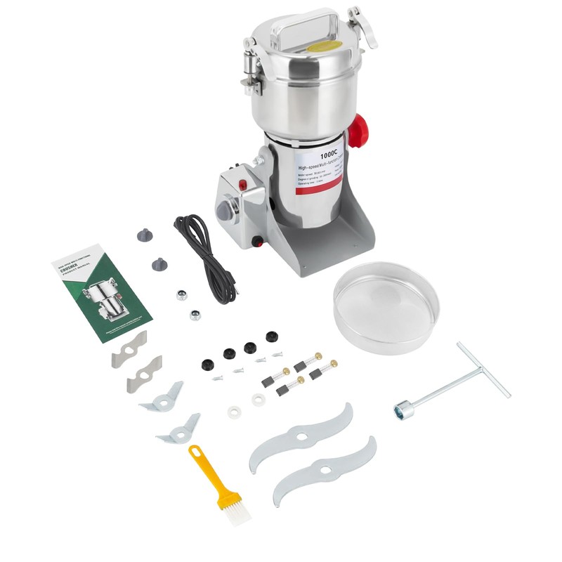 WUSILILU 3600W Electric Grain Grinder,Stainless Steel Electric Grinding Machine,2.2LBS Bin