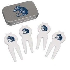 Azeeda 'Ugly Rat With Red Eyes' Golf Divot Tool/Repair Fork Gift Set (GO00072042)