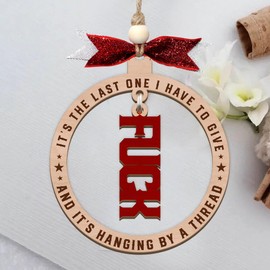 Funny Christmas Ornaments 2024, Naughty Ugly Christmas Tree Ornaments Wooden, Funny Ornaments for Adults, Christmas Ornament Gift for Bestfriend/Family, Funny (A7)