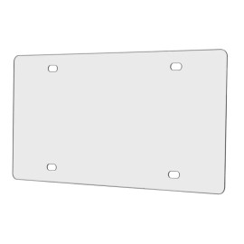 Marketing Holders 6 Pack Blank License Plate Cover Laser Cut Clear Acrylic with 4 Holes