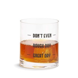 Two's Company 52999 Don't Even Double Old Fashion Glass, 16 oz, Clear