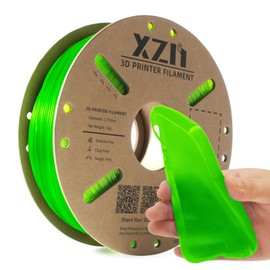 XZN XZN TPU Filament 1.75mm 95A Soft Flexible 3D Printer Filament, 1kg Spool (2.2 lbs), Dimensional Accuracy +/- 0.02 mm (Clear Green TPU)
