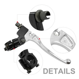 Aynaxcol 7/8" Brake Handle Clutch Lever for Left 22mm Replacement for Coleman CT200U Trail 200 Mini Bike 196cc 98cc Replacement for YAMAHA YZ80 85 100 125 250 Aluminum Alloy Chrome Plating