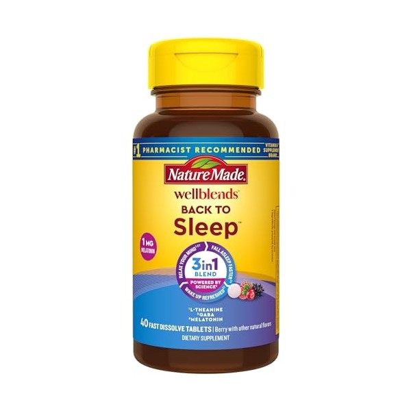 Nature Made Wellblends Back To Sleep, Lower Dose Melatonin 1