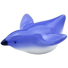 Arita Ware Katagawa Miso Penguin Chopsticks Rest, Blue