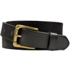 Men's Solid Brass Roller Buckle Genuine Full Grain Leather Belt