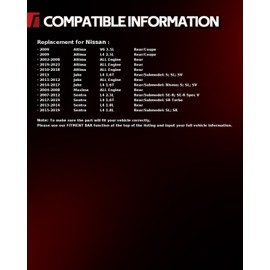 Torchbeam 291.6mm Rear Brake Pads and Rotors Kit Compatible with Nissan 2002-2008 2010-2023 Altima, Nissan 2013-2019 Sentra 1.8L, Nissan 2004-2008 Maxima, Nissan 2013-2017 Juke 1.6T - OE Brake Kit