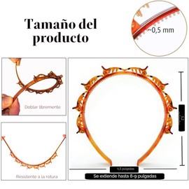 2 piezas de diadema con flequillo para el cabello, clip de flequillo profesional, herramienta de trenza con dientes, accesorios de cabello de moda par