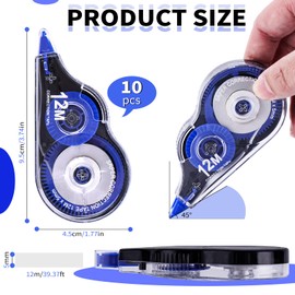 Jewan Correction Roller Mouse, 10 Correction Mouse, 12 m x 5 mm Correction Tape with Protective Cap and Window Correction Roller, Ideal for the Office, Home Office or School