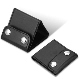 Namvo 2 x Sicherheitsgurtversteller, Universal PU-Leder Auto Sicherheitsgurt Einstellbar Schulter Hals Gurt Positionierer Komfort Verriegelungsclips Fahrzeug Auto Sicherheitsgurt Abdeckungen Schwarz
