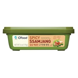 Chung Jung One O'Food Spicy Ssamjang, Korean Spicy Seasoned Soybean Paste Sauce, Perfect for Rice, Noodles, Fresh Vegetables and Meat, Hot & Flavorful (0.37lb, 170g)