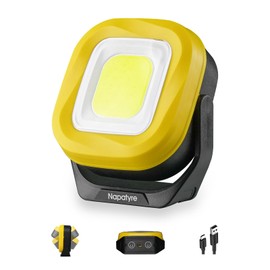 Napatyre Rechargeable LED Work Light,1000 Lumens Magnetic Light with 180° Rotate 4 Modes, Portable Mechanic Light for Car Repair, Camping, Emergency (1 Pack)