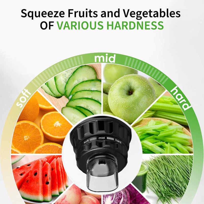 YIOU Juicer Machines, Cold Press Slow Masticating Juicer Easy to
