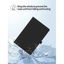 Case for DEERTiME E15 Android 14 Tablet 10.1 inch Tablets,10.1 inch Tablet,UYRUREL Leather Slim Folding Stand Cover with Hand Strap Magnet for Men Women Full Protection,Black.