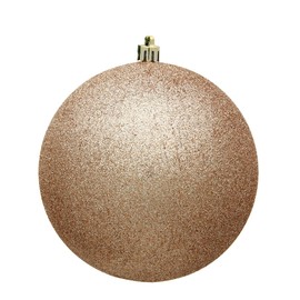 Vickerman 8" Cafe Latte Glitter Ball Ornament.