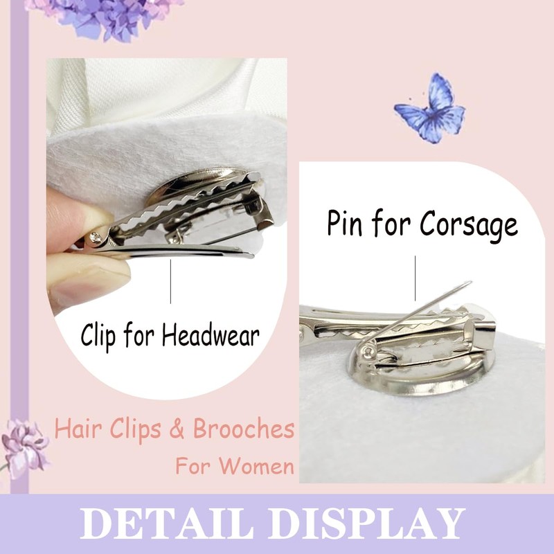 Dainty Flower Hairpins Hair Clip for Women Organza Stain Fabric