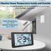 Geevon Atomic Clock with Indoor Outdoor Temperature–10.8'' Self-Setting Digital Wall