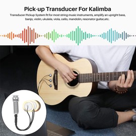 Giyofom Piezo Contact Microphone 3 Transducer Pickups with end pin jack for Kalimba