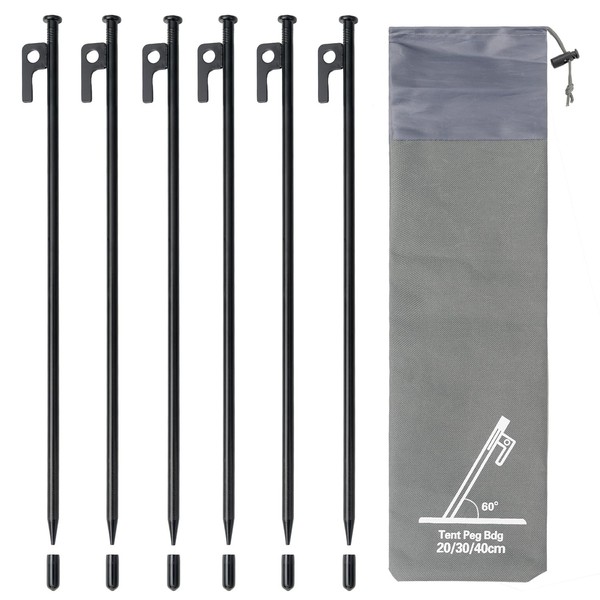 Tent Stakes Metal Tent Pegs Heavy Duty Stakes Ground Stakes