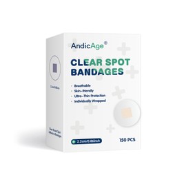 Adhesive Spot Bandage 150pcs Flexible Fabric Adhesive Bandages Round PE Bandage for Wound Care and Hides Skin Spots (0.98 inch)