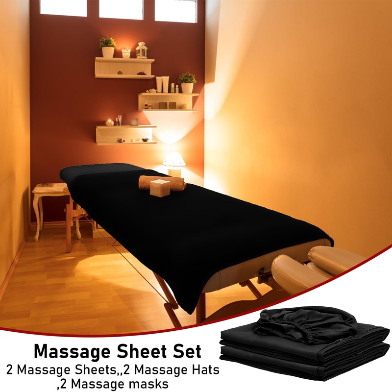 3 Piece Microfiber Massage Table Sheet Set, Beauty Massage Bed